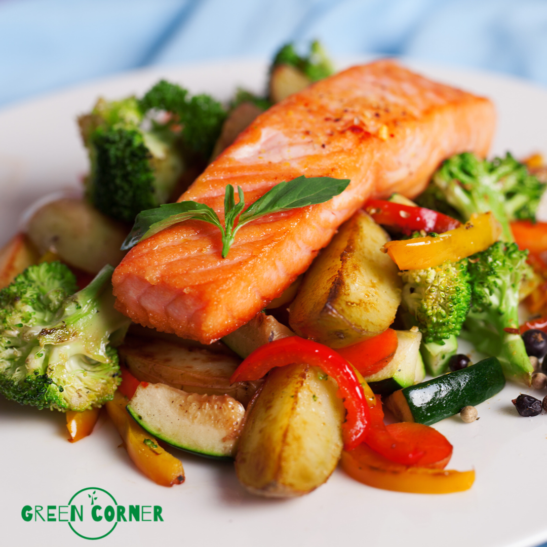 Salmon al horno Green Corner