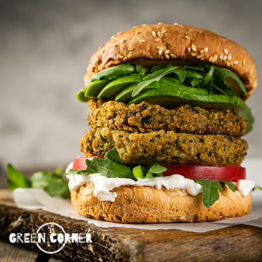 Receta Hamburguesa con Tortas Vegetarianas Green Corner