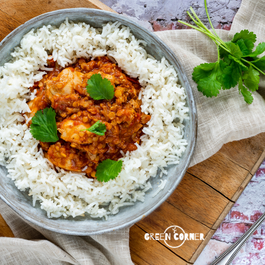 Lentejas con Pollo al estilo Garam Masala